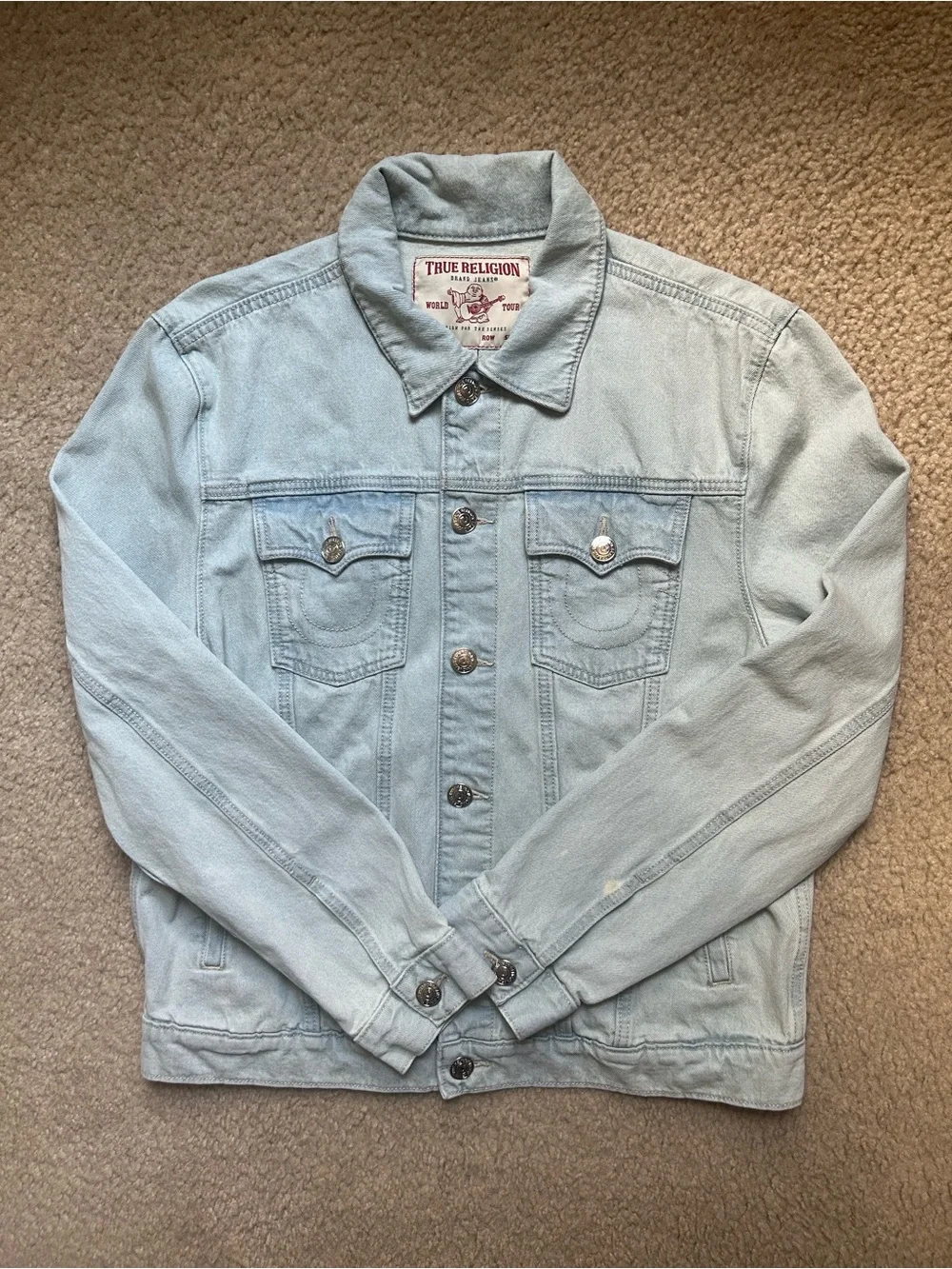 True Religion Men's Light Blue Denim Jacket